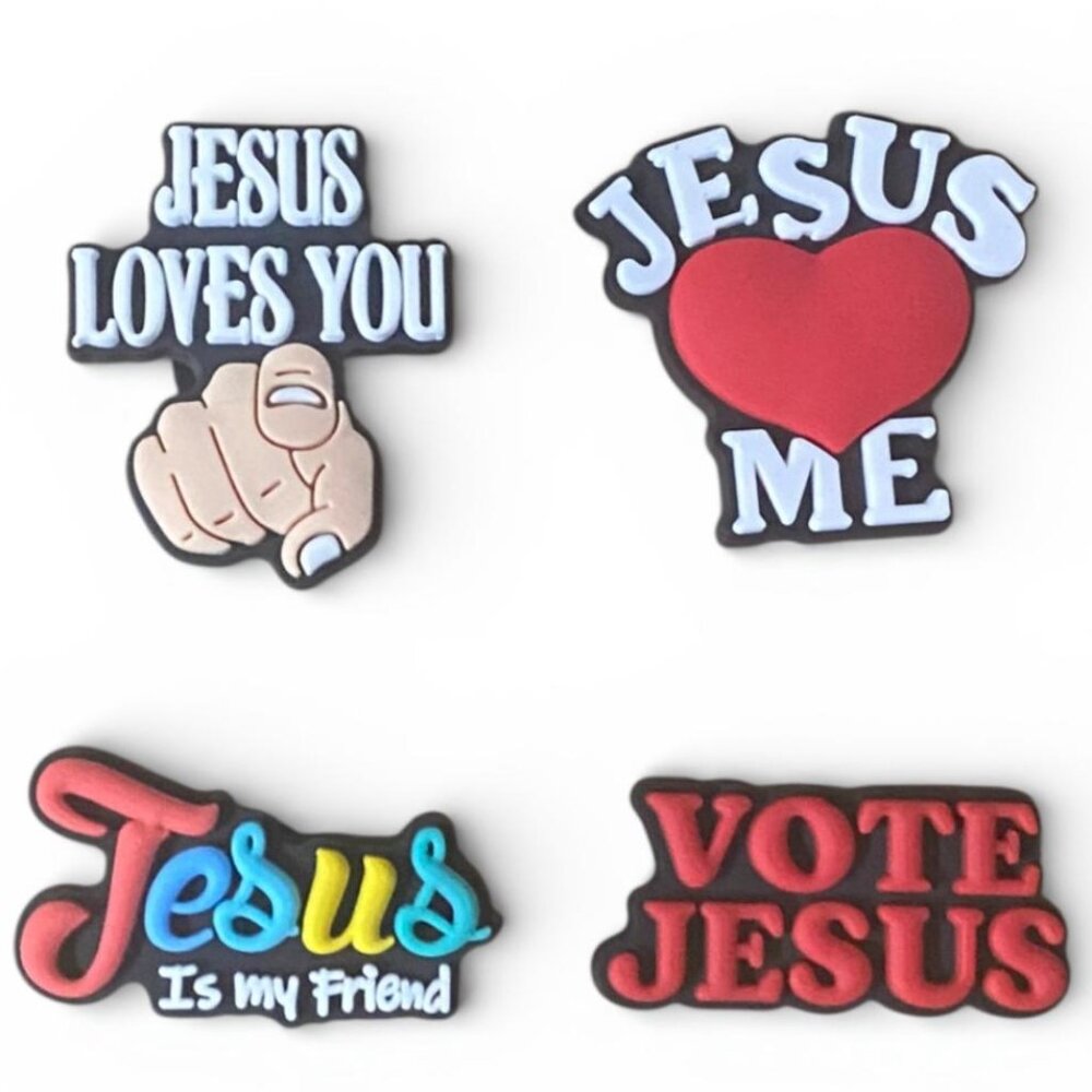 NEW - 4PCS I Can Do All Things Through Christ BUNDLE 2- SHOE CHARMS